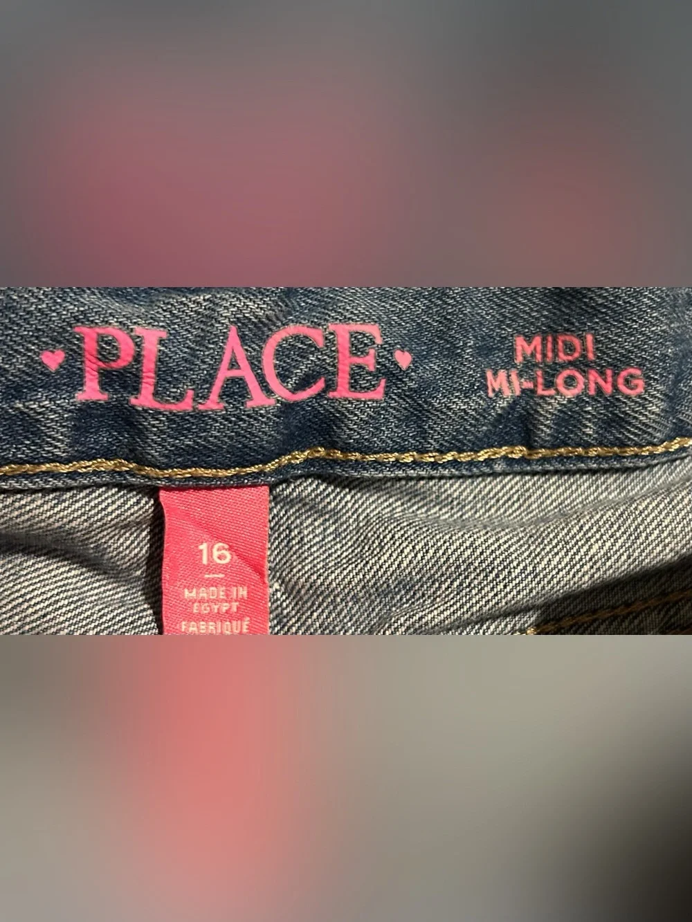 Children’s Place Girl’s Size 16 Midi Long Denim Shorts